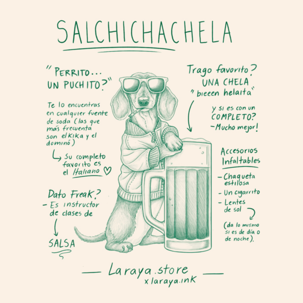 Polera Negra Salchichachela