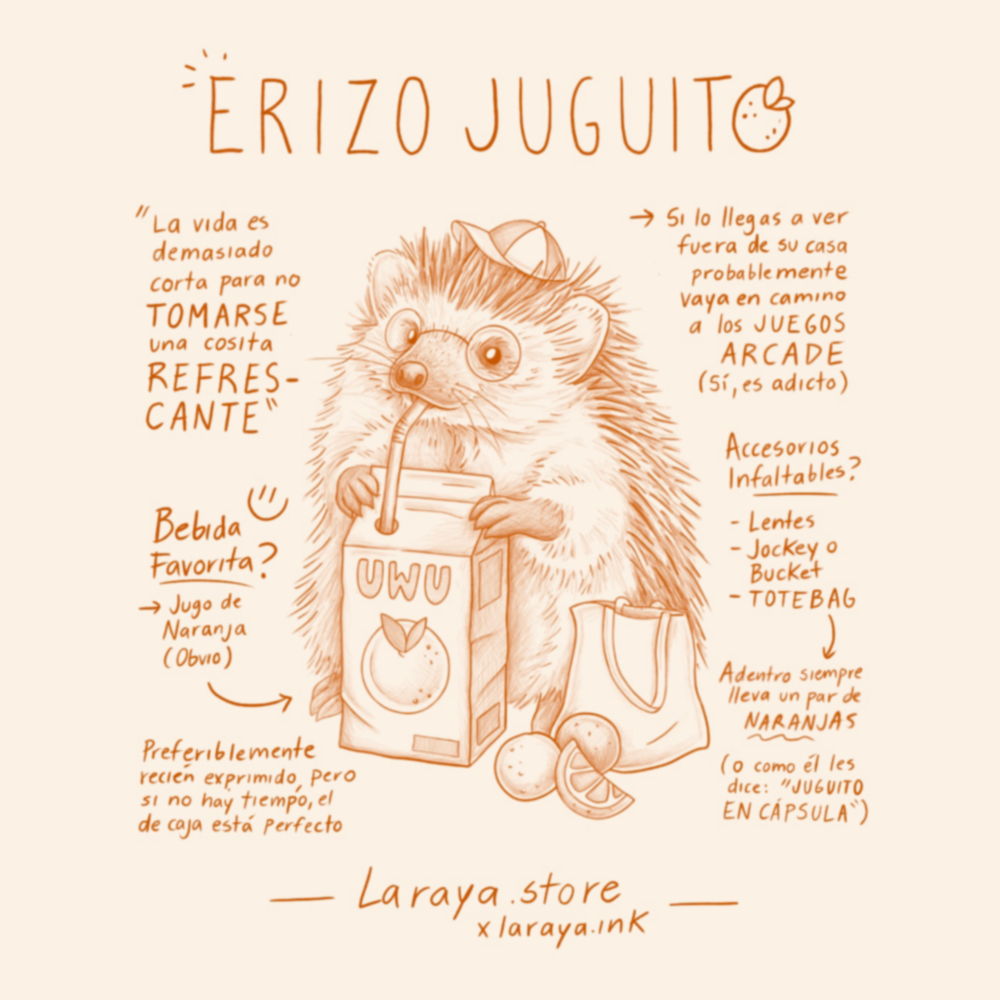 Polera Blanca Erizo Juguito