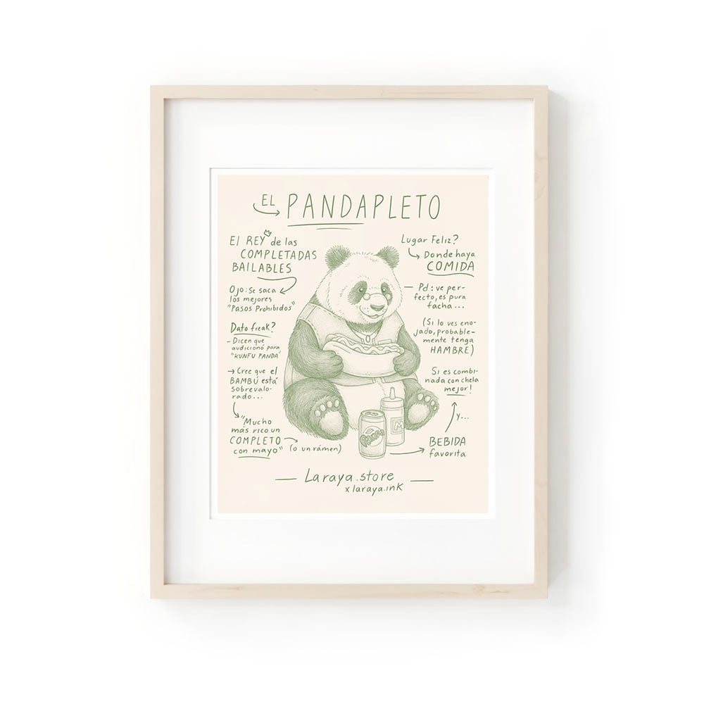 Póster Ilustración Pandapleto