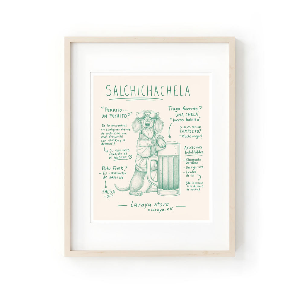 Póster Ilustración Salchichela