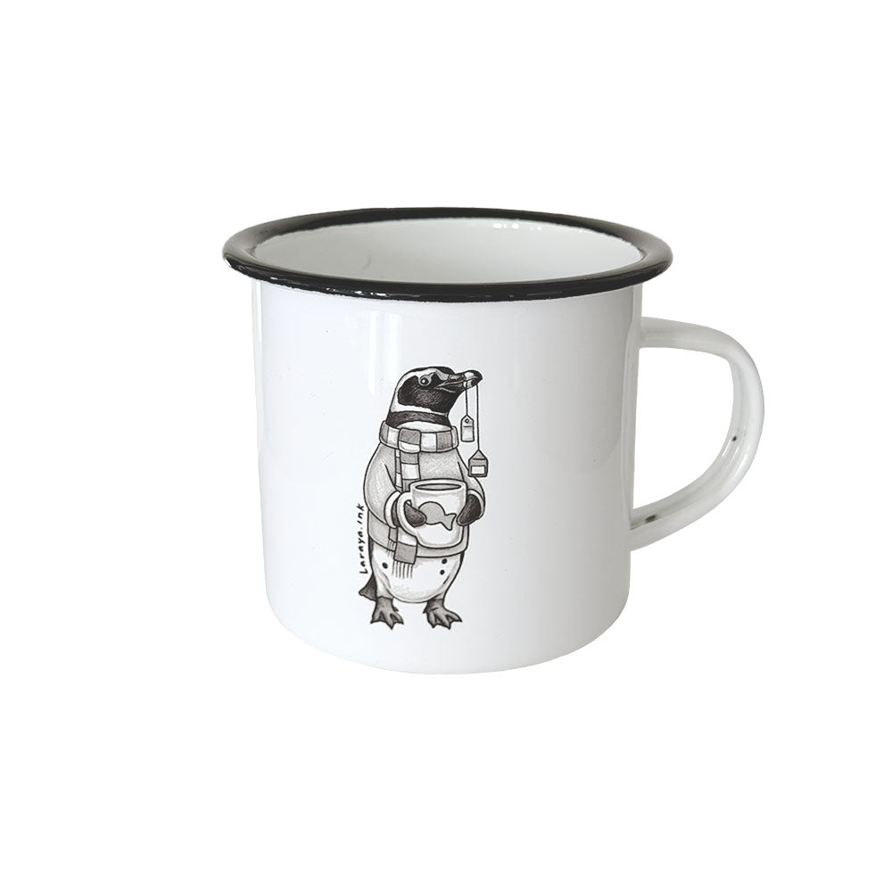 Tazón enlozado Pingüino de Humboldt