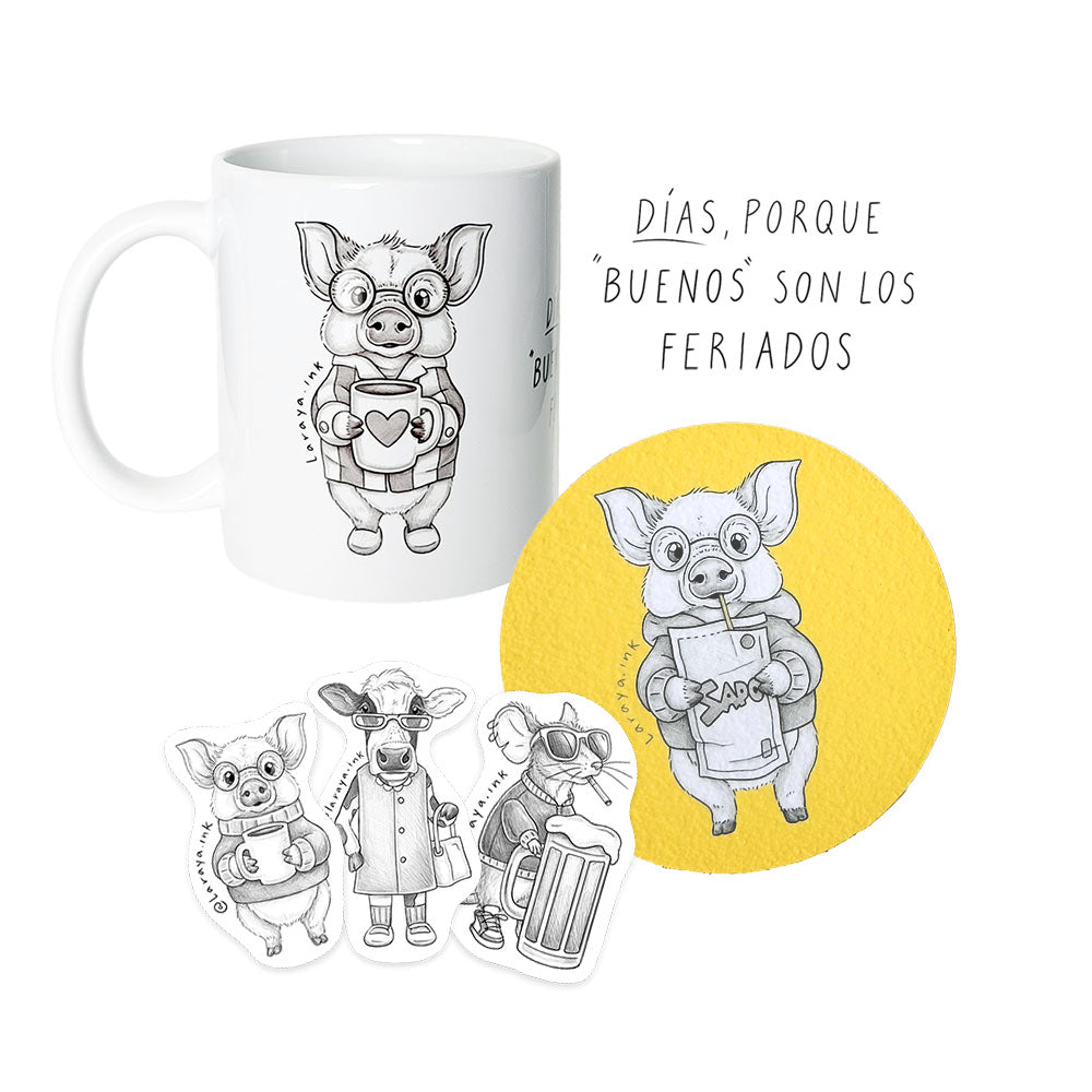 Pack Regalo | Tazón + Posavasos + Stickers