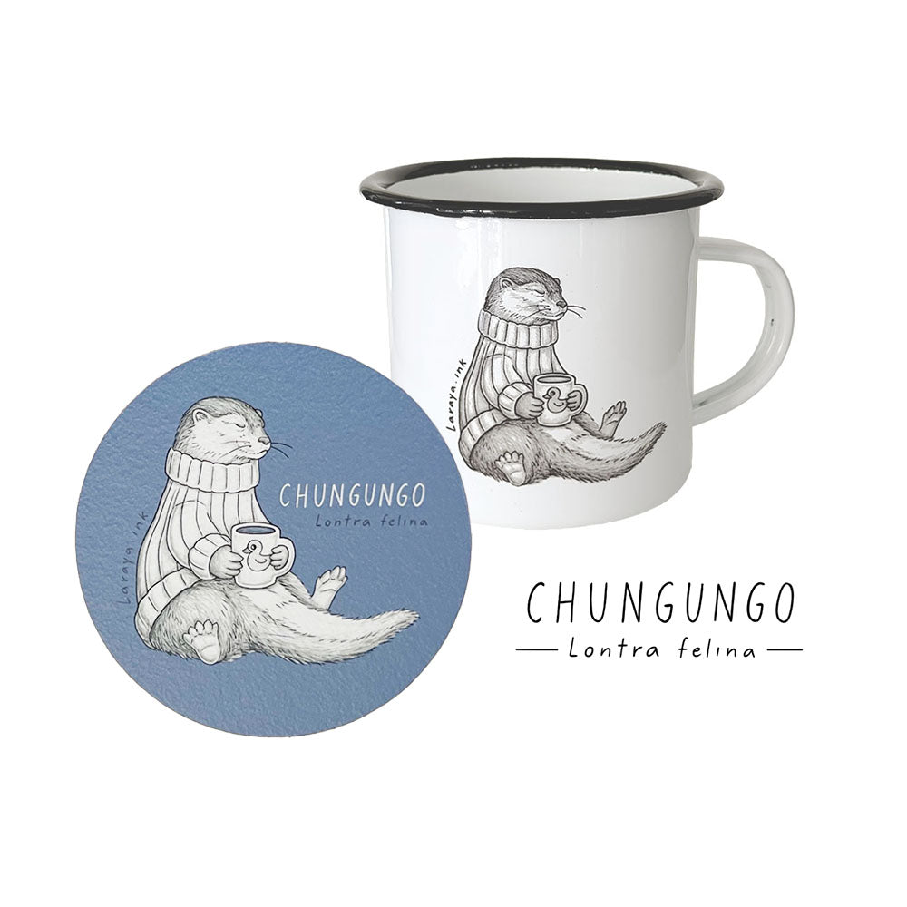 Tazón Fauna Enlozado + Posavasos