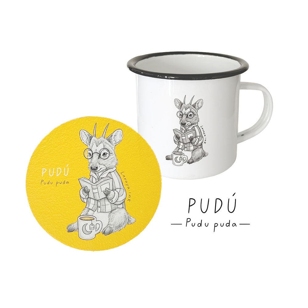 Tazón Fauna Enlozado + Posavasos