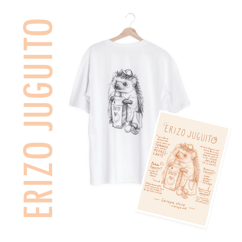 Pack regalo | Polera + Poster Erizo