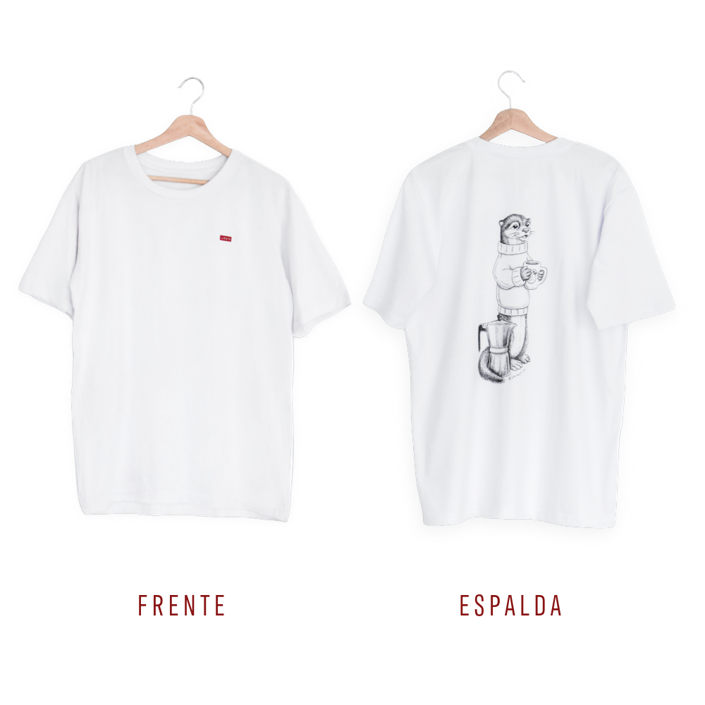 Polera chungungo frente y espalda