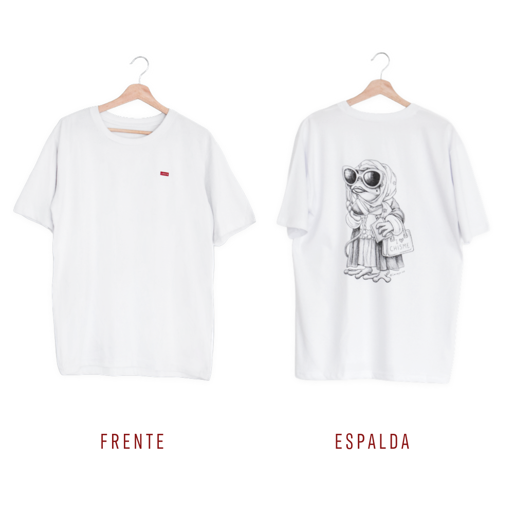 Polera ilustrada frente y espalda