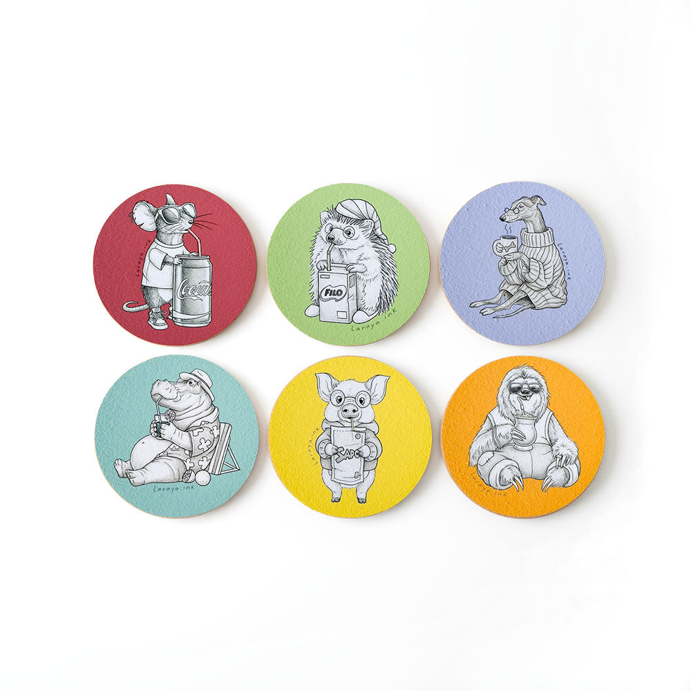 Set posavasos Animales Mix (x6)