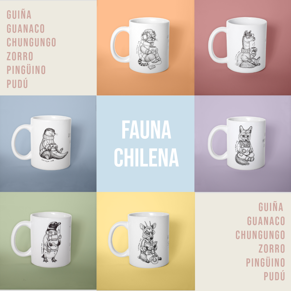 Pack Tazas Fauna Chilena (x6)