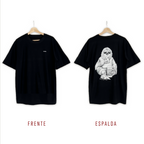 Polera Negra Perezoso Pizza