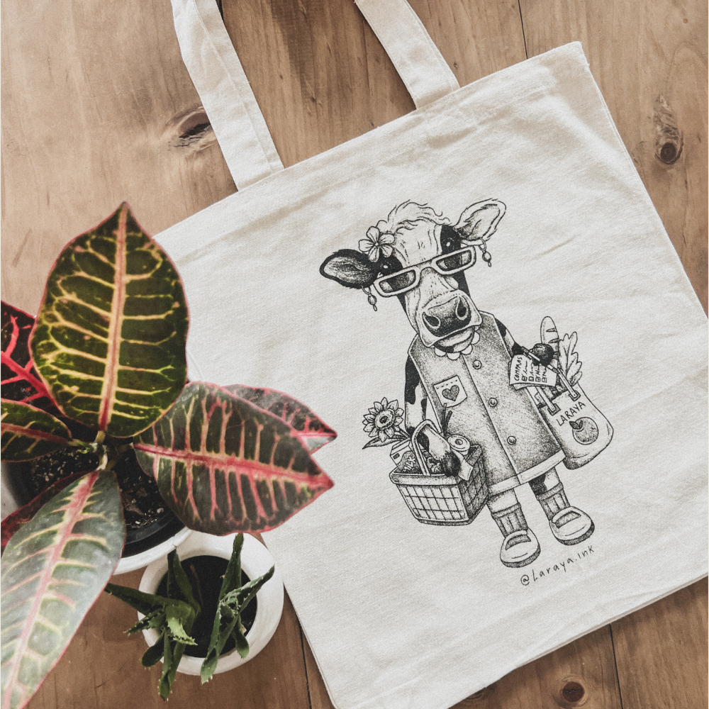 Totebag Ilustrada Vaca