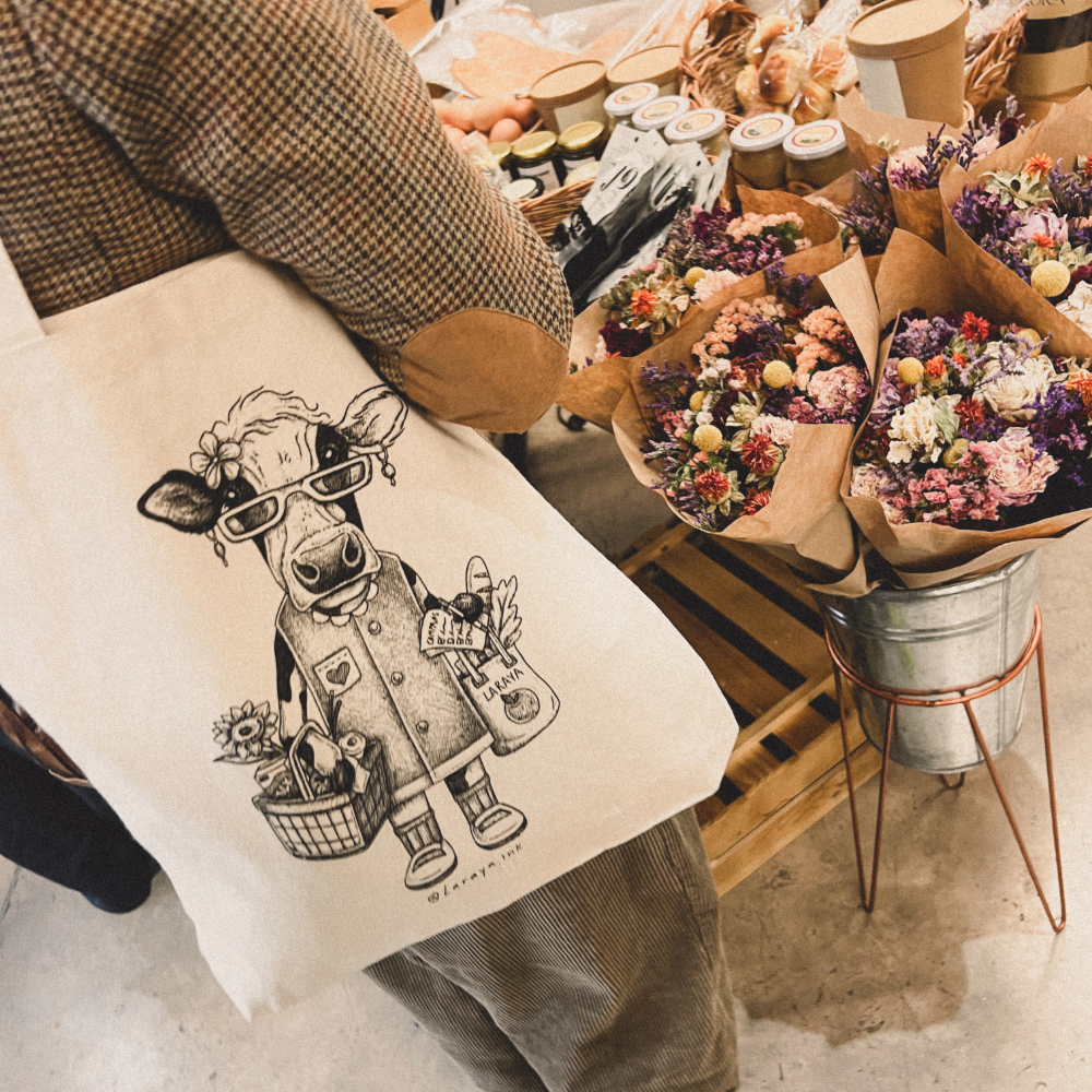 Totebag Ilustrada Vaca